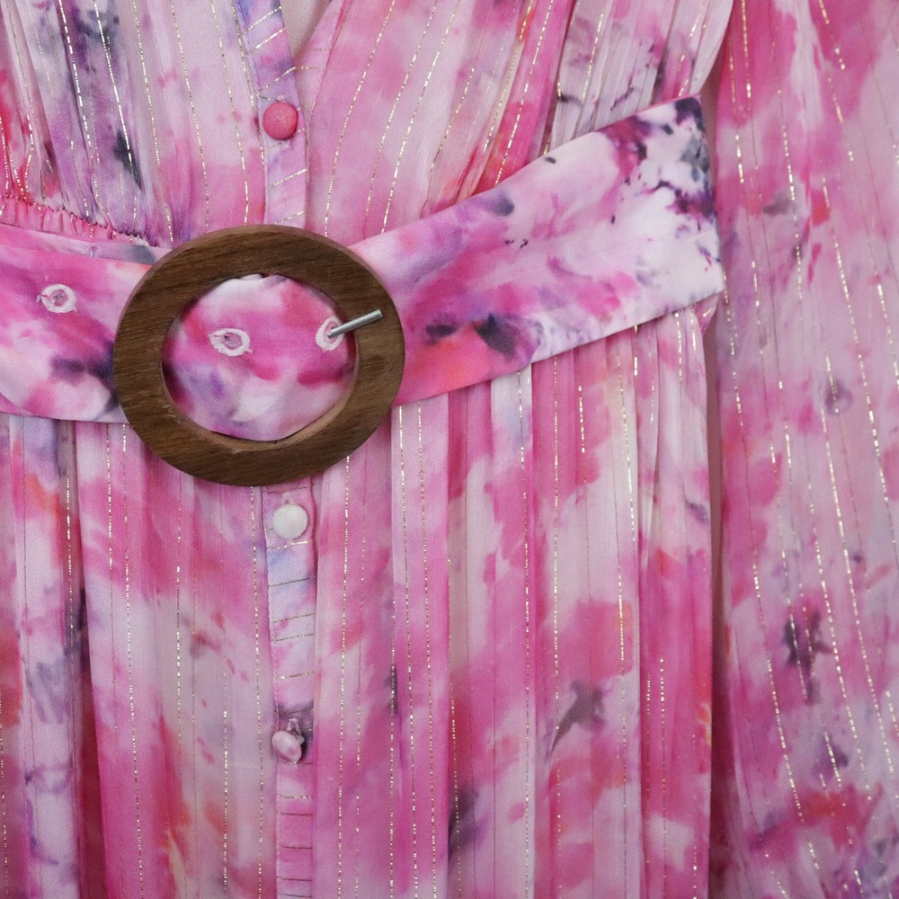Rococo Sand Hikari Dress Maxi Pink Belted XS‎ - Picture 9 of 12